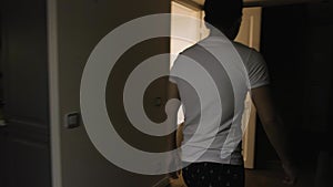 Man Preparing To Shave In Bathroom