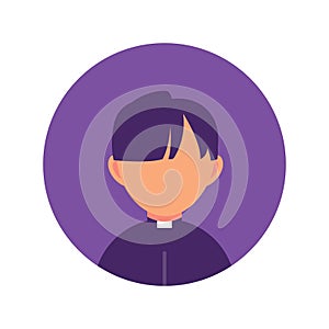 Man priest religion , person flat design icon