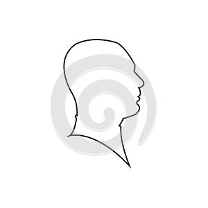 man profil silhouette. Vector illustration. line man icon