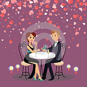 Man Proposal Marriage with Ring to Woman Vector