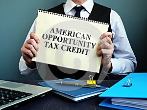 Man proposes American Opportunity Tax Credit AOTC