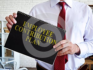 Man proposes Employee Contribution Plan for reading.