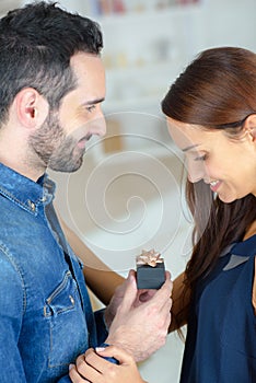 Man proposing for marriage