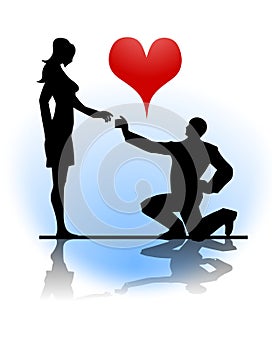 Man Proposing Marriage To Woman