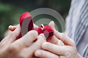 Man proposing to his girlfriend