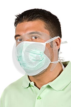 Man with protective mask