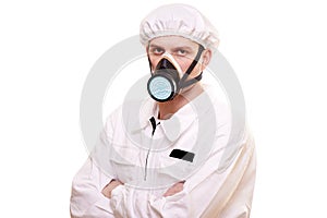 Man in protective wear