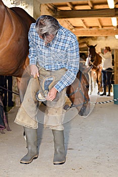 Man putting hoof