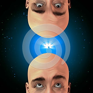 Man with puzzle piece