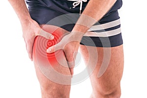 Man with quadriceps pain