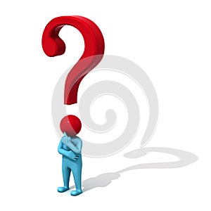 Man with question mark