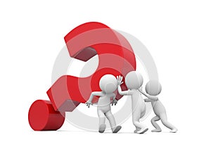 Man with question mark