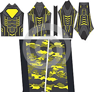 Man Rash Guard Adjust in Pattern illustrations vectors