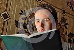 Man read interest book