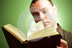 Man reading a book