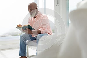 Man reading a book