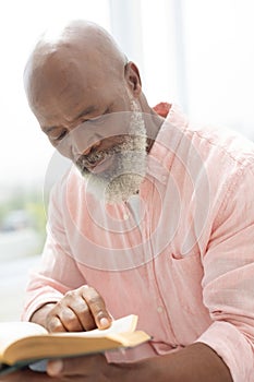 Man reading a book