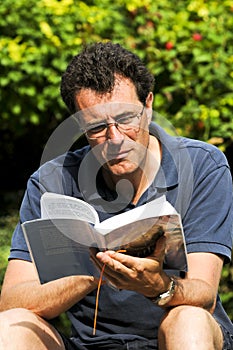 Man reading a novel