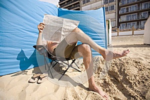 Man reading a paper