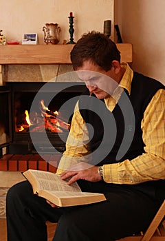 A man reads the Bible