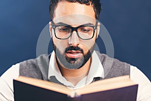 Man Reads Book
