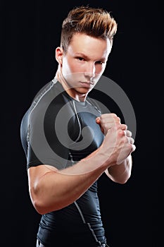 Man ready to fight