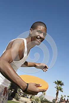 Man Ready To Throw Flying Disc