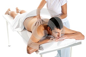 Man receiving massage relax treatment