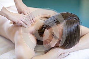 Man receiving massage relax treatment