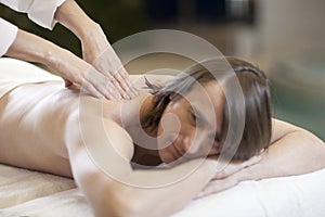 Man receiving massage relax treatment