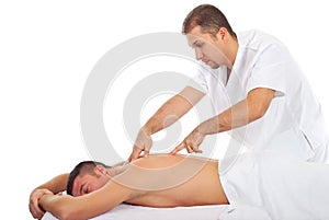 Man receiving Shiatsu massage