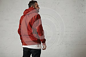 Man in a red anorak