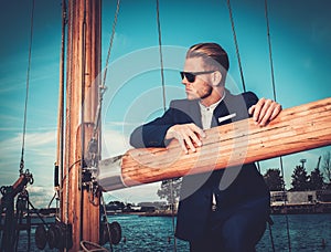 Man on a regatta