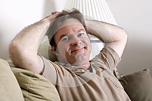Man Relaxing at Home