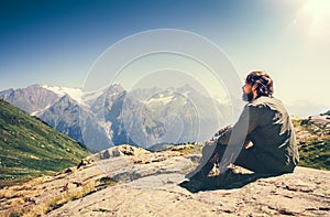 Man relaxing Travel Lifestyle concept