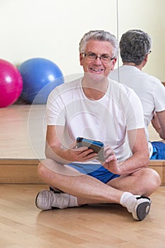 Man relaxing after workout