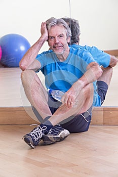 Man relaxing after workout