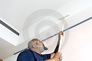 A man renovating the house photo