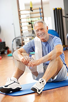 Man Resting After Exercises