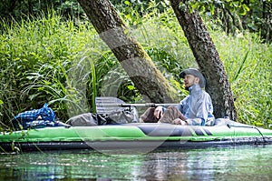 Man resting in nature