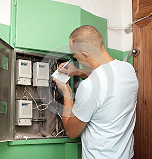 Man rewrites electric meter readings