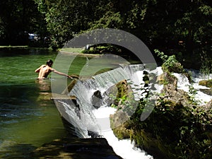 Man in the Issa river photo