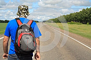 Man on road