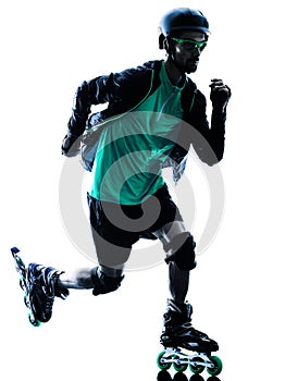 Man Roller Skater inline Roller Blading