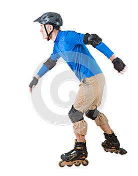 Man roller skating
