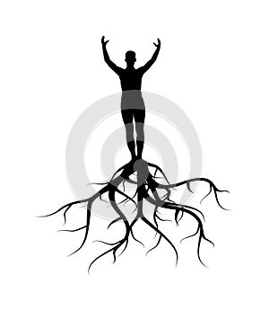 Man with roots