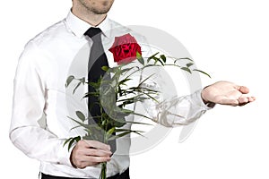 Man rose gift