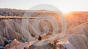 man in Rose valley Goreme Cappadocia Turkey