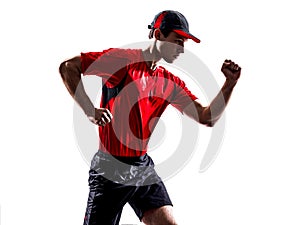 Man runner jogger running jogging silhouette