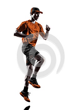 Man runner jogger running jogging silhouette